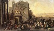 LINGELBACH, Johannes Roman Market Scene f oil painting